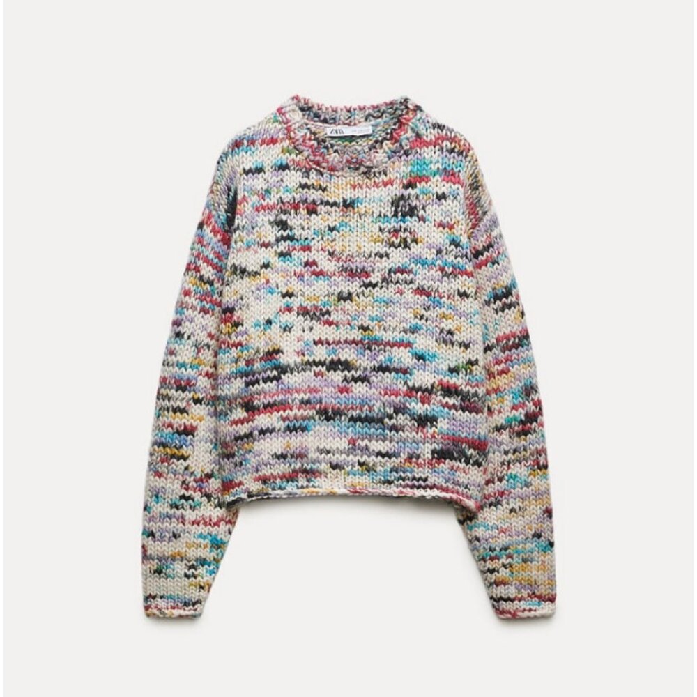 ZARA Contrasting Wool Sweater